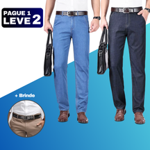 2 Calças Jeans Masculina + Brinde