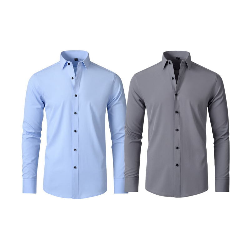(Compre 1 Leve 2) Camisa Social Italian Ultra Tech Anti amassados +RELÓGIO DE BRINDE!