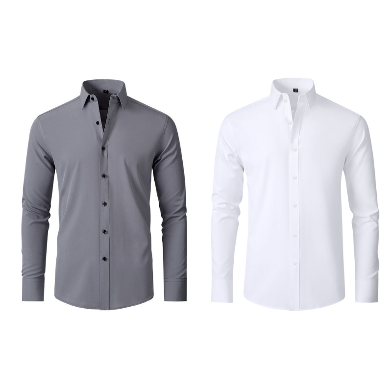 (Compre 1 Leve 2) Camisa Social Italian Ultra Tech Anti amassados +RELÓGIO DE BRINDE!