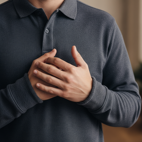 [Leve 4, Pague Só 2] Camisa Polo Masculina Polaris de Manga Longa Forrada em Poliéster e Fleece com Elastano + Relógio e Cinto GRÁTIS