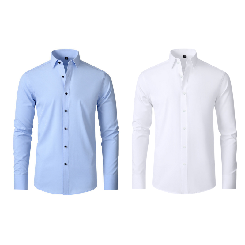 (Compre 1 Leve 2) Camisa Social Italian Ultra Tech Anti amassados +RELÓGIO DE BRINDE!